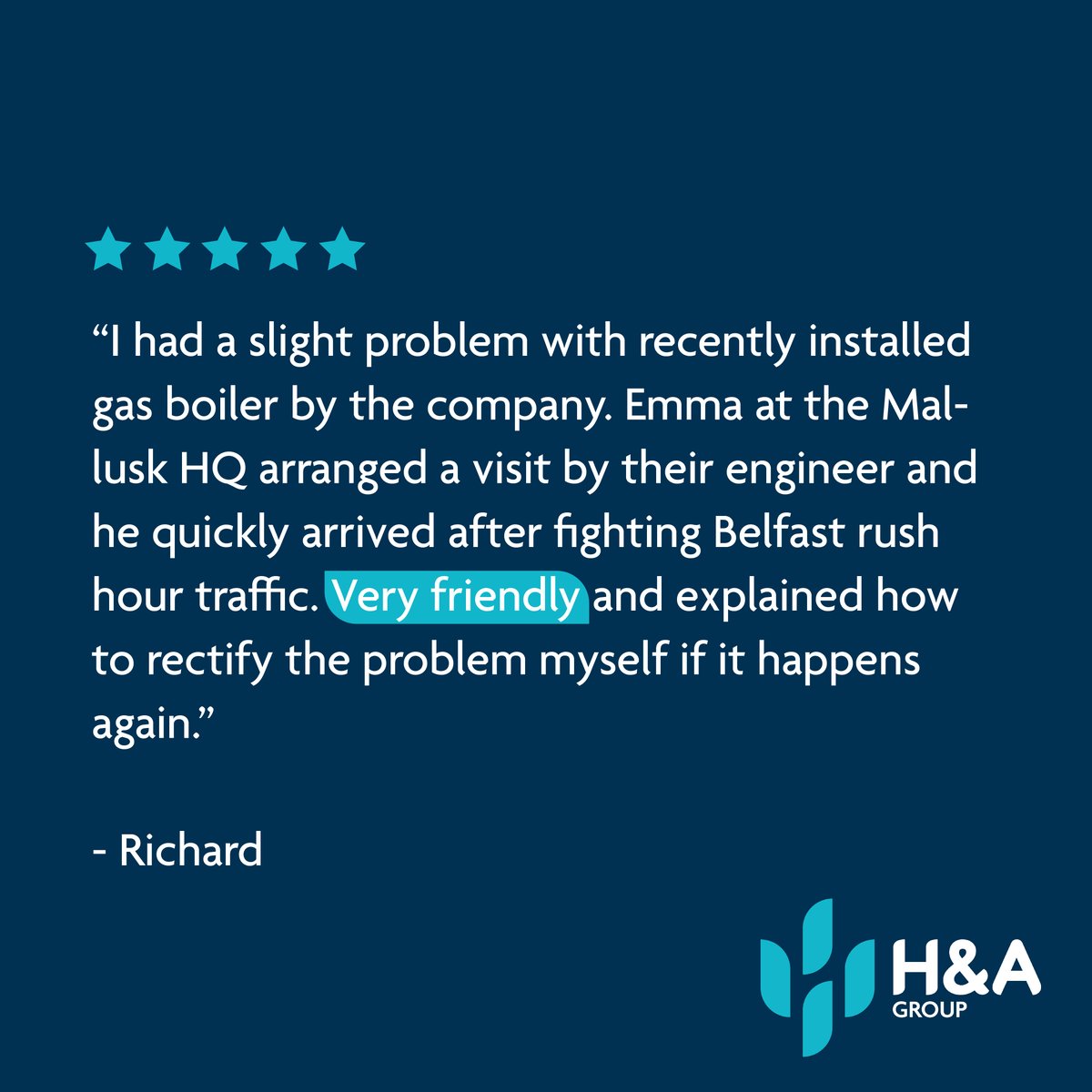 Thank you Richard for the great recommendation! 👍🏻

#HandAGroup #HeatingandBuildingSpecialists #CommercialHeating