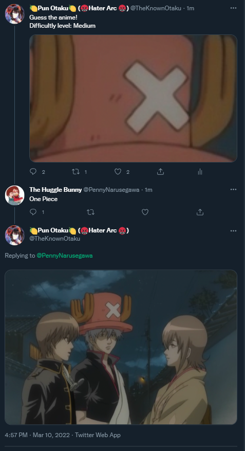 This will always be my favorite "Guess that anime" joke