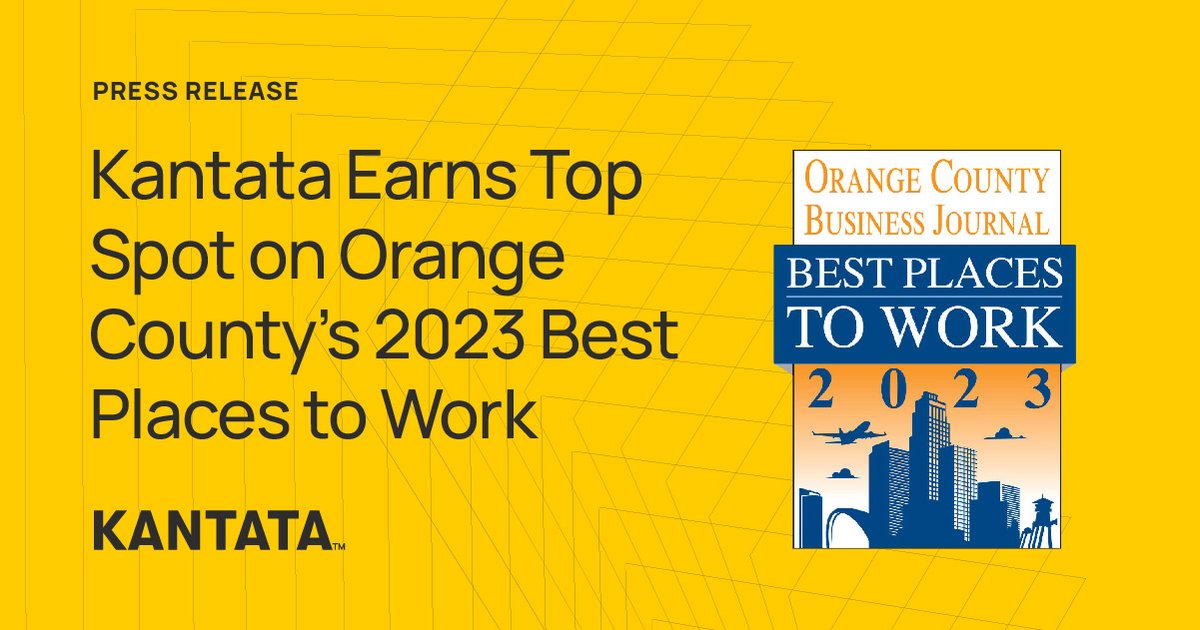 GoKantata's tweet image. We are proud to share that Kantata was recognized as one of the 2023 Best Places to Work in Orange County! The OC team is a tight-knit group of talented individuals who consistently bring great energy and strive for success! ☀

🧡 okt.to/5fBoR1 | #GoKantata