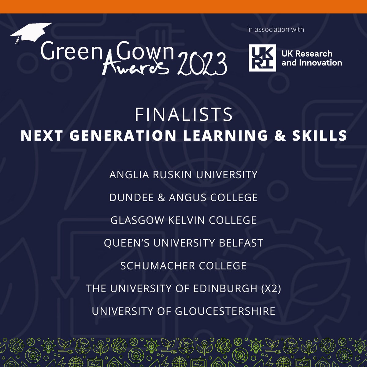 greengowns's tweet photo. The Next Generation Learning and Skills category features 8 exceptional Finalists and focuses on the approaches take to nurture individual and collective development among learners, by embedding #sustainability🎓
🔗https://t.co/VCDhGxvtLy https://t.co/K1IZF6opMo