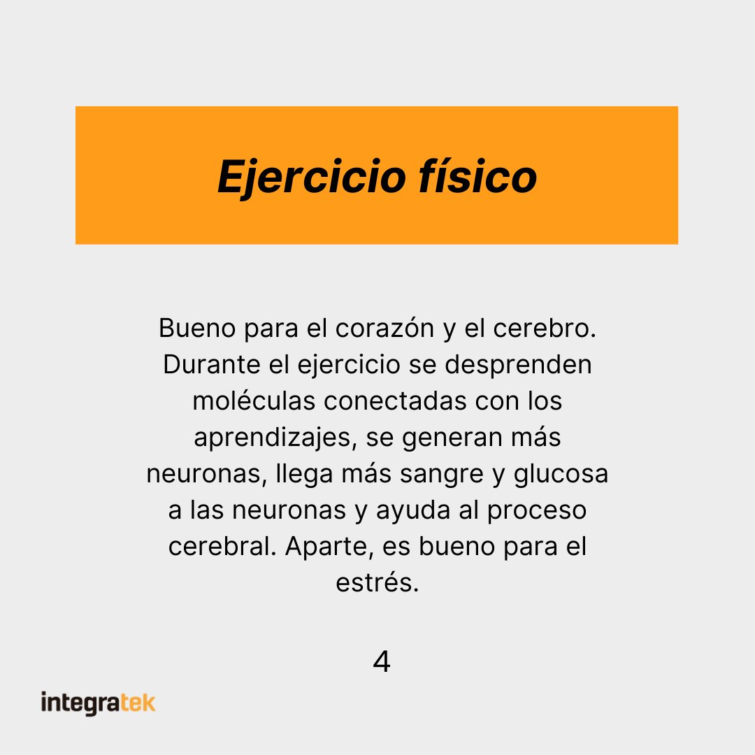 integratekedu's tweet photo. 🧠🙆 Factores básicos para una buena salud cerebral y educativa 🧠🙆

Damos diferents factores desde la neurociencia:
⭐ Plan vital
⭐ Socialización
⭐ Entrenamiento cognitivo
⭐ Ejercicio físico

#neurociencia #neuroeducacion #integratek https://t.co/n8Wc2xy15G