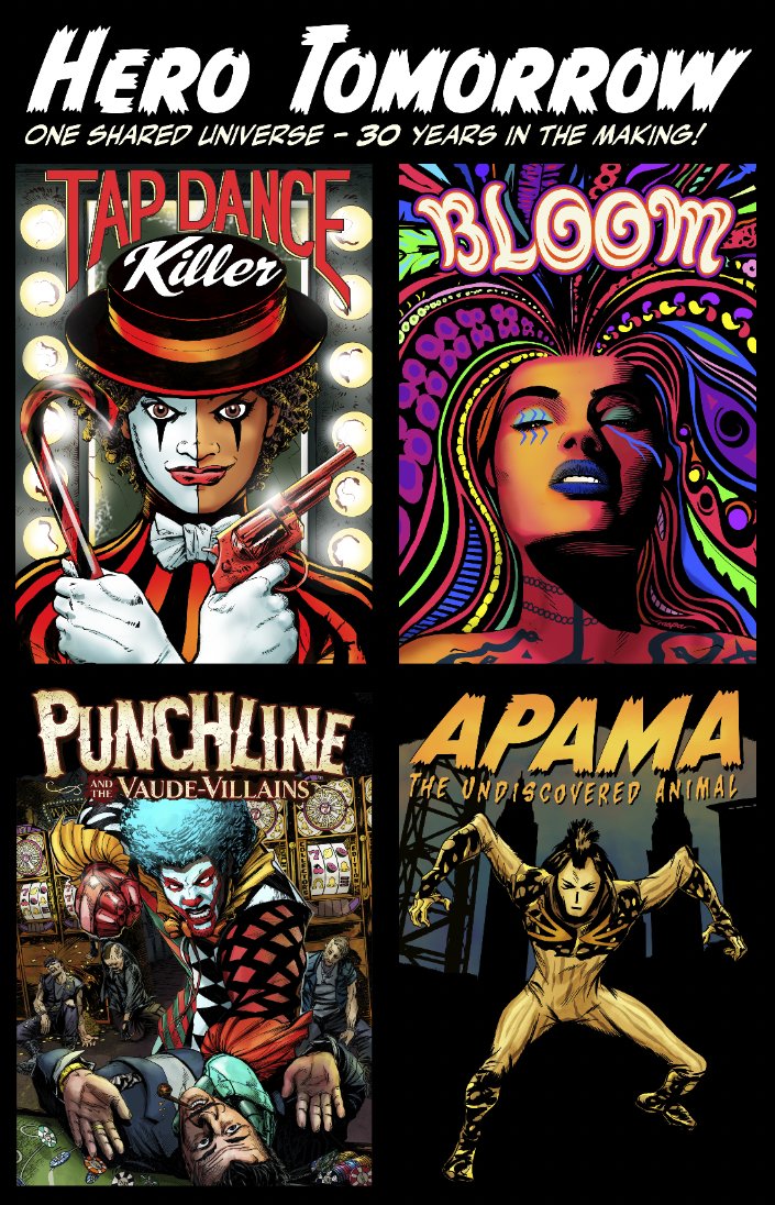 TedSikora's tweet photo. Back for our second year in a row. #SDCC2023 I'll be signing all five days at the Hero Tomorrow Comics Table L-11 #tapdancekiller #punchline #bloom #apama #herotomorrow #SanDiegoComicCon https://t.co/mwXXwRkb3A