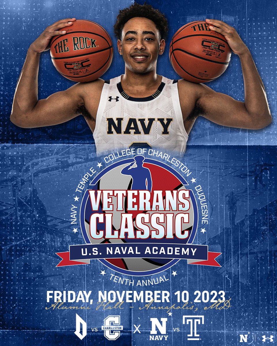 The 10th annual Veterans Classic field is set!

We can't wait to host one of the best events in college basketball again this November🫡🏀

#GoNavy