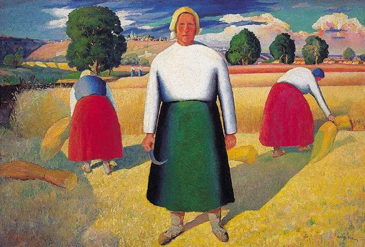 Last night 🇷🇺missile strike destroyed 60 thousand tons of grain in the 🇺🇦port of Chornomorsk, Odesa region. Has been destroyed crucial grain export infrastructure; repairs might take over a year. 

Harvesting in 🇺🇦art: Serebriakova, Orlovsky, Pymonenko, Malevych