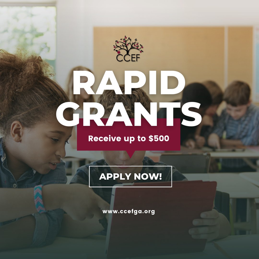 CCEdFoundation's tweet photo. Don’t miss out on the opportunity to apply for rapid grants!

https://t.co/5XJ2kTdSBY

#donate #nonprofit #charity #CherokeeCounty #educationmatters #community #fundraising #CCSD #ccsdfam #Woodstockga #Cantonga #Cherokeega #BallGroundGA #HollySpringsGA #WaleskaGA #RapidGrants https://t.co/0UYCIULO8F