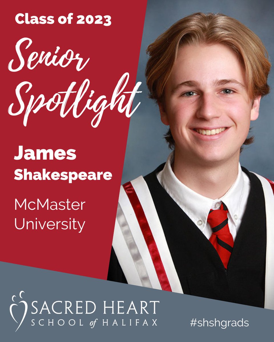 Put your hands together for the one and only James Shakespeare. James has been a fantastic student during his time here, and we are proud to share he’s heading to @McMasterU to study Engineering. Congratulations, James! #shshgrads #MySHSH #graduation