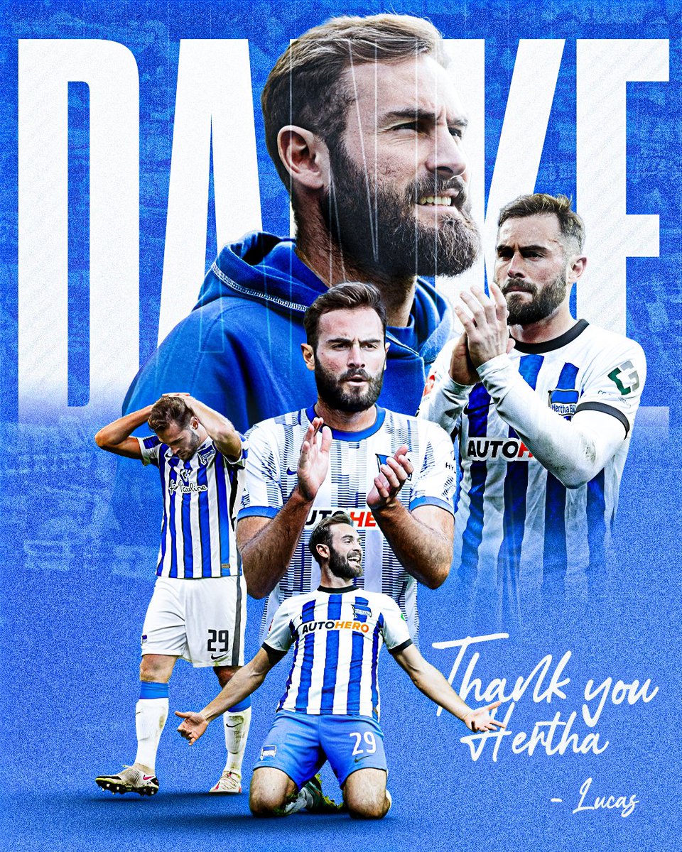 Heute endet mein Abenteuer bei Hertha. Die drei Saisons mit euch waren reich an Emotionen, mit viel Freude, aber natürlich auch viel Trauer nach unserem Abstieg in die zweite Liga.