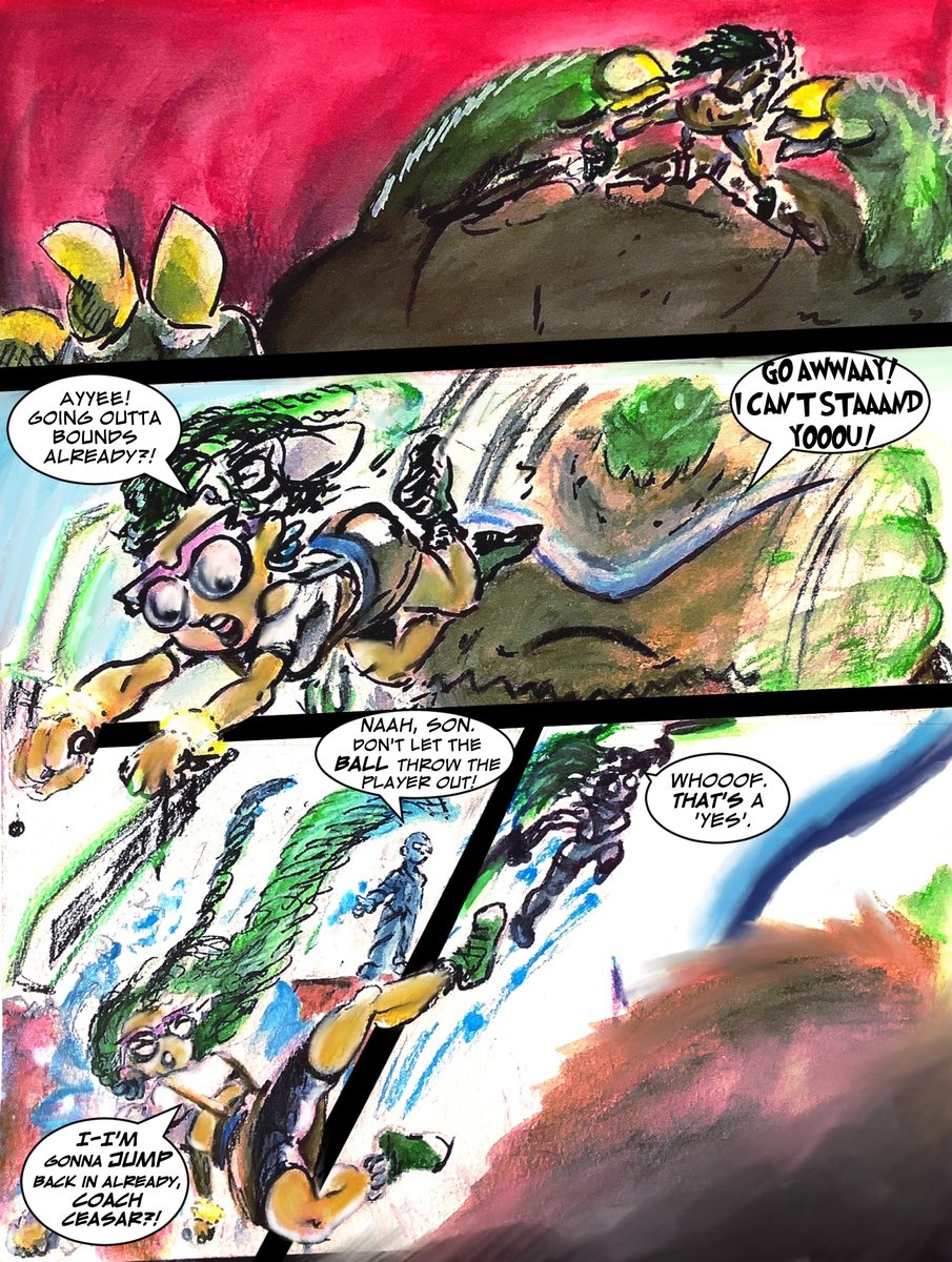 cerulean_mocha's tweet photo. Dual bladed characters take on a lot of stress. 🥲
#watercolor #Watercolour #comics #solforce #gymgirl #gymnast #dualblades #Kaiju https://t.co/BWNEP3RO0t