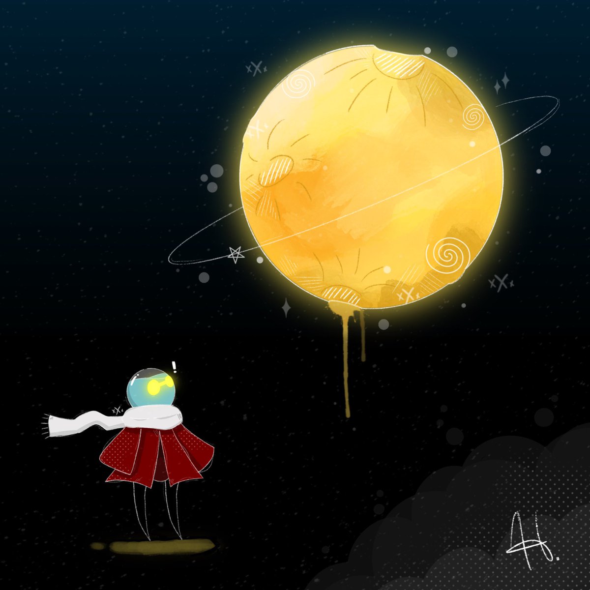 AmatrinePlays's tweet photo. Kye &amp; planet
#illustration #Procreate #procreateart #gamedev #indiegame https://t.co/h1g5fDcWRm