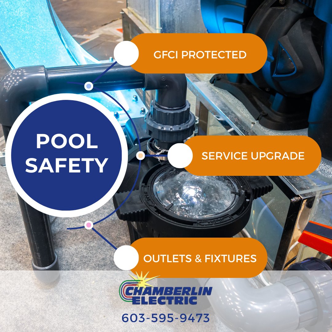 Pool installation in your future? Be sure your electrical needs are up to code! Contact us today and have peace of mind.

🔗chamberlinelectric.com
📞(603) 595-9473

#chamberlinelectric #electricalcode #upgrades #electricalservice #summervibes #electricianlife