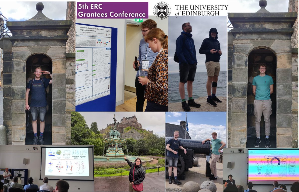 Great fun @ 5th ERC Grantees Conference on #SupramolecularChemistry last week in Edinburgh. Excellent science and discussions, as well as sightseeing ... and not always raining! 🌦️😜Look @matile_group, we found your fountain! 😂😂