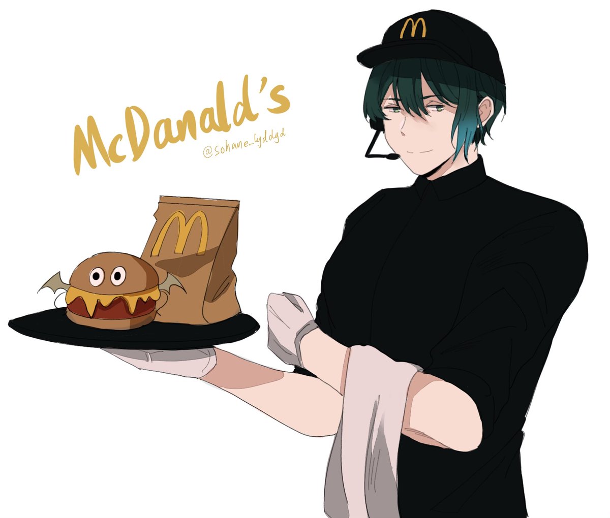 #obeymefanart 
#obeymebarbatos
McDonald's server