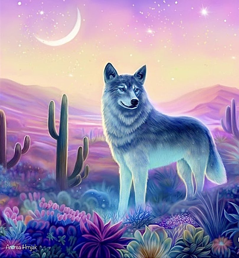 ScorpioLisaM's tweet photo. Art by Andrea Hrnjak. #wolfwednesday #wolf #spiritanimal #animalmessenger #animalguide #WomensArt https://t.co/Gignah5cIJ
