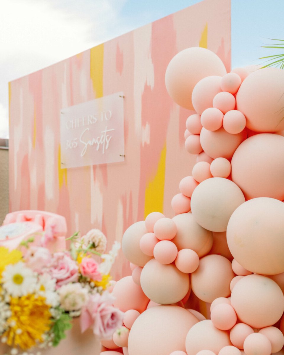 On Inspired By This: What’s better than celebrating on a rooftop with your friends?  💛 

( Photographer- Halle Alessia, Event Planning &amp; Design- Magnolia Sunsets, Venue- Pier 6 Rooftop Pompano, Backdrop &amp; Signage- The Basic Birch Co, Florals- Wild Greenery )

#onIBT