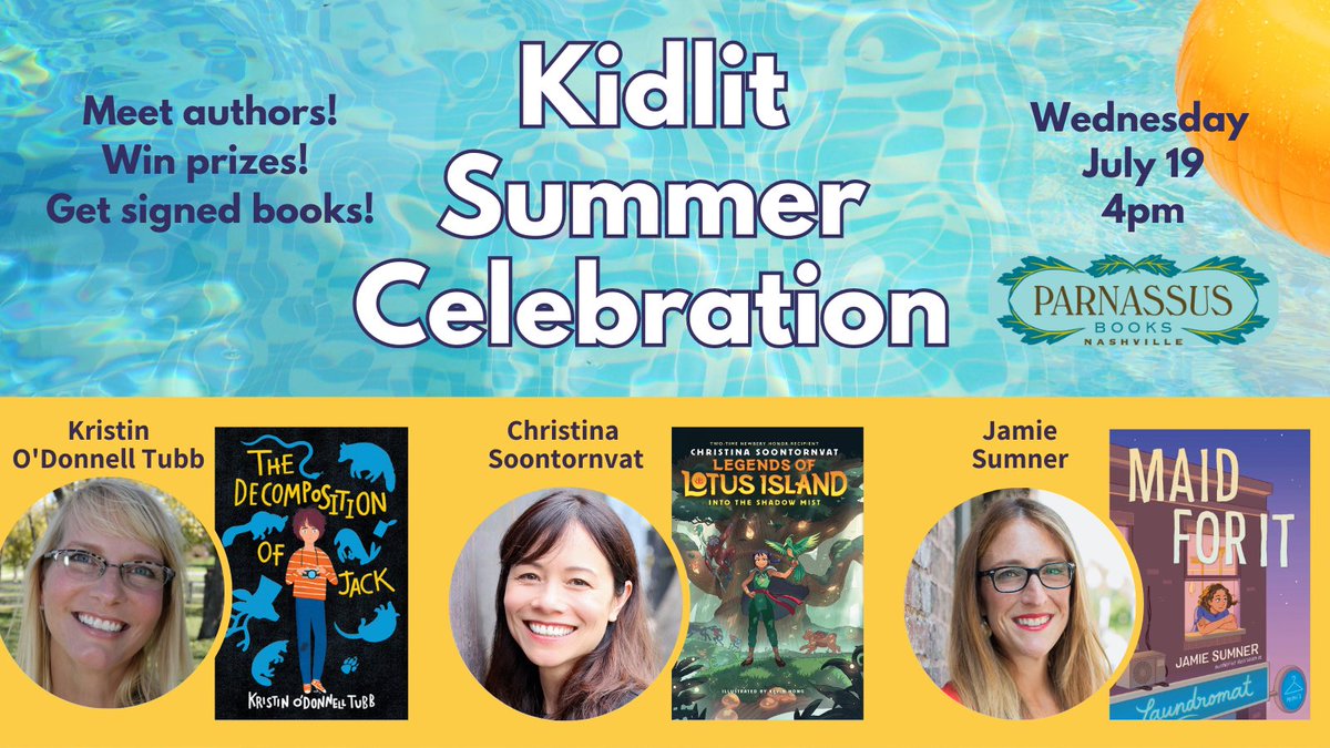#Nashville!! 📚🎉✨✨✨✨ Come to @ParnassusBooks1 with us today!! @ktubb @jamiesumner_ and I will see you there!