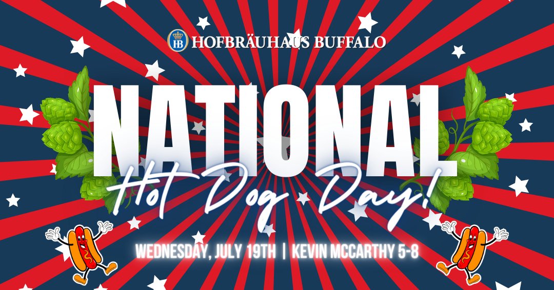 Happy National Hot Dog Day! Celebrate this beautiful day with $1 Frankfurters* from 4-9. Catch Kevin McCarthy at Clam Jam in the Biergarten from 5-8.

*Available for dine-in only. Limit of 4 Frankfurters per guest. May not be combined with any other offers or discounts.