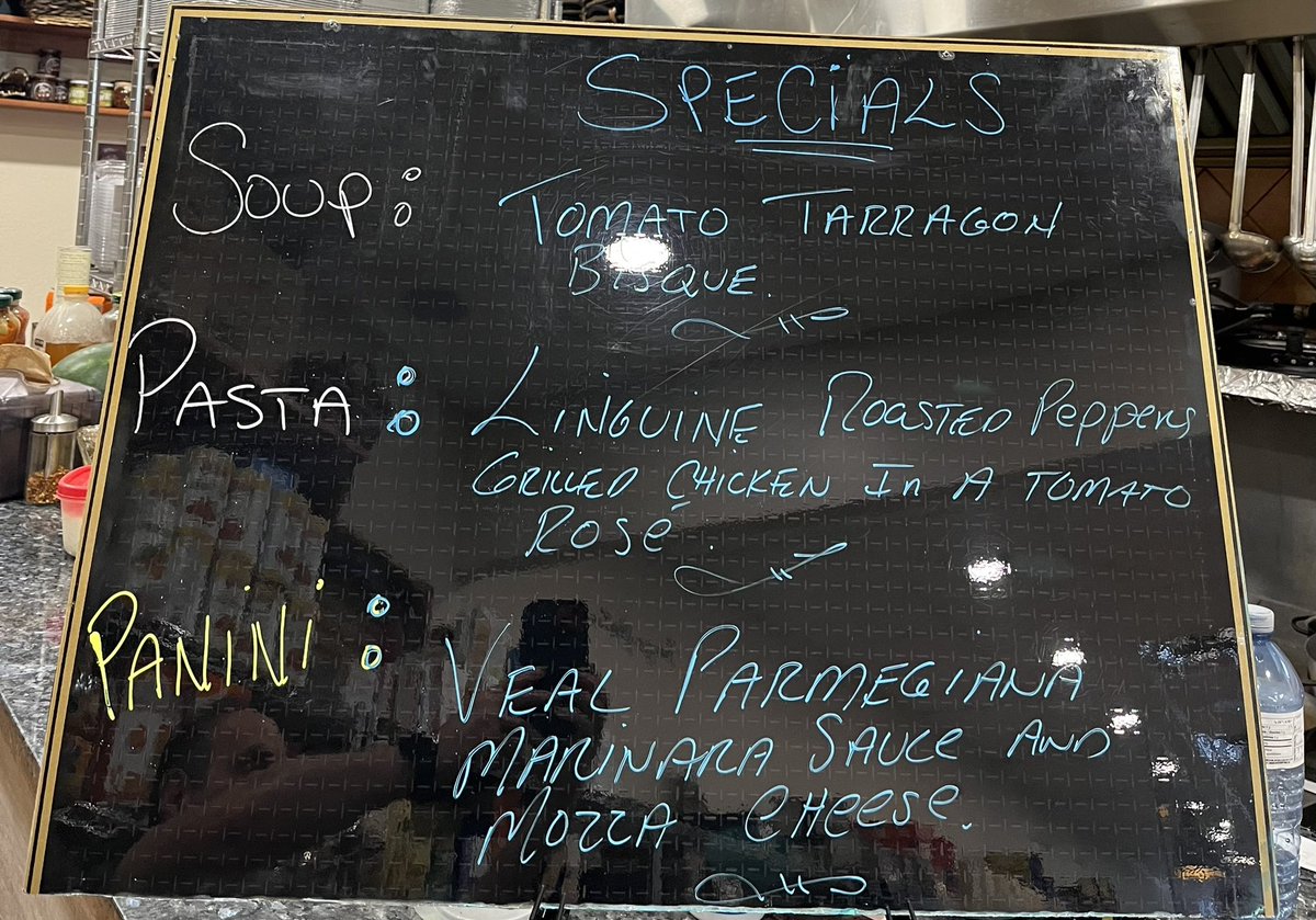 Today’s lunch specials plus our delicious deli sandwiches and salads