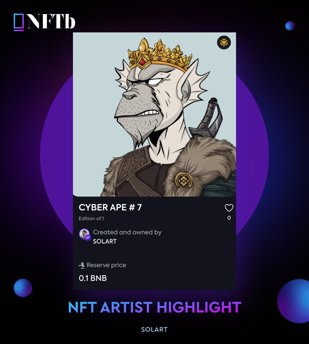 🎉Mint of the day🎉

CYBER APE # 7 by @MehdiH1477

Cyber apes is a project built for the community, by the community. The goal of Cyber apes is to create a brand that facilitates a seamless adoption of the web3 space through our community fueled ventures and collaborations.