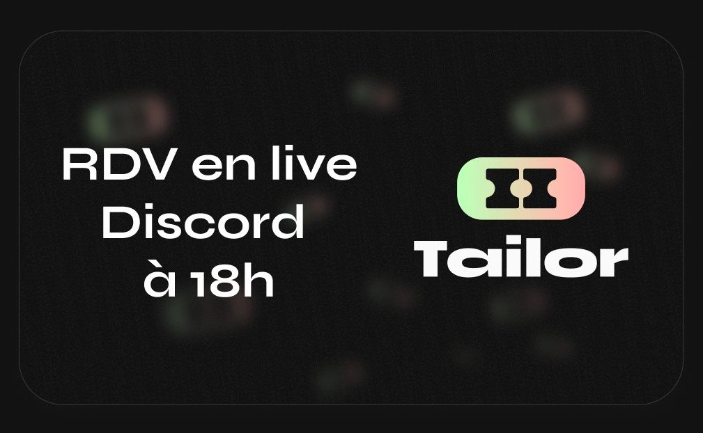 On se donne RDV à 18h pour notre dernier live Discord avant les vacances d'été ☀️ Ce sera l'occasion de parler de l'aventure Vox Taïloria, mais aussi du prochain drop des Cueilleurs d'Images 📷 À tout de suite 🔥 discord.com/events/9216940…