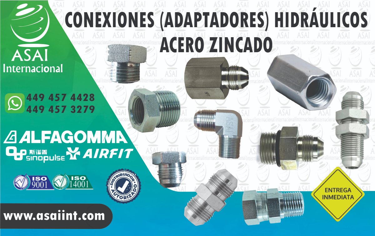 ASAIINTERNACIO1's tweet photo. Cualquier modelo de adaptadores que estes buscando, seguro nosotros lo tenemos
Deja de buscar y ven con los que si sabemos
#Aguascalientes #conexiones #mangueras #manguerashidraulicas
#hidraulica #neumatica #conexionesneumaticas #alfagomma #hydraulichose #hydraulicmachinery #crim https://t.co/zoNrgOiLNK