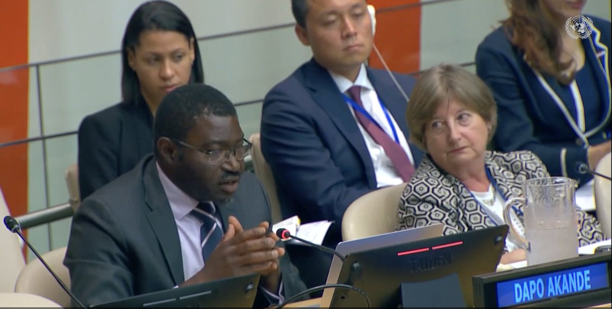 DapoAkandeLaw's tweet photo. Yesterday, I had the pleasure of briefing the @UN Security Council Arria-formula meeting on "The Contribution of @IntlCrimCourt to the Maintenance of Int. Peace &amp; Security", as part of events to mark the 25th anniversary of the adoption of the ICC Statute
https://t.co/pev6R0bHhu https://t.co/91YcGGtprU