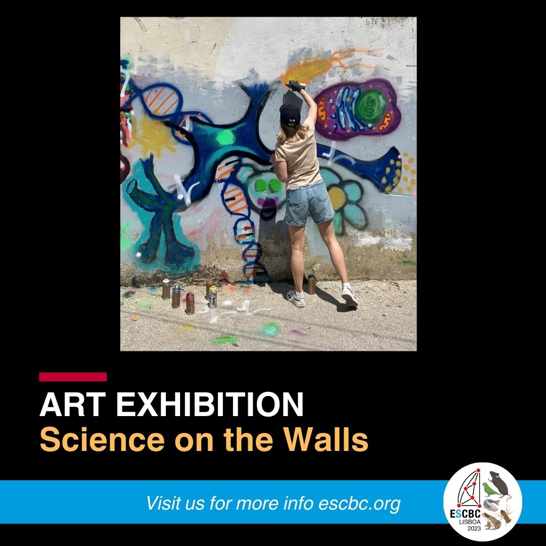 Besides science, the 9th ESCBC will also have art exhibitions!

1) Science on the Walls, is an initiative that uses Street Art to share scientific knowledge. They co-construct murals with the help of scientists, artists and children, and it's what they will bring to the ESCBC!