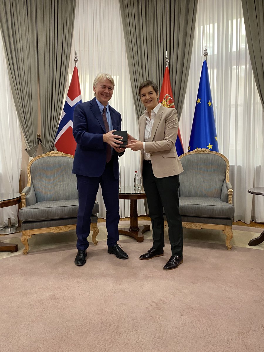 Jørn Gjelstad (@jorngjelstad) on Twitter photo Thank you Ana for an excellent relationship and effective cooperation. I am grateful for four exciting and eventful years in Serbia. Very happy to see bilateral relations being both strong and expanding. All the best for the future to you and Serbia! <a href="/anabrnabic/">Ana Brnabic</a> Thank you Ana for an excellent relationship and effective cooperation. I am grateful for four exciting and eventful years in Serbia. Very happy to see bilateral relations being both strong and expanding. All the best for the future to you and Serbia! <a href="/anabrnabic/">Ana Brnabic</a> 
