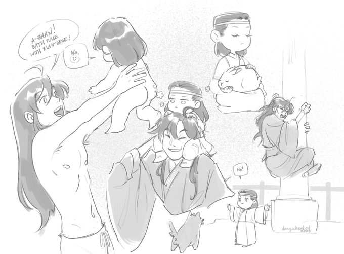 in which wangxian have a good day while waiting for the age regression curse to lift  #mdzs 🐇🐇