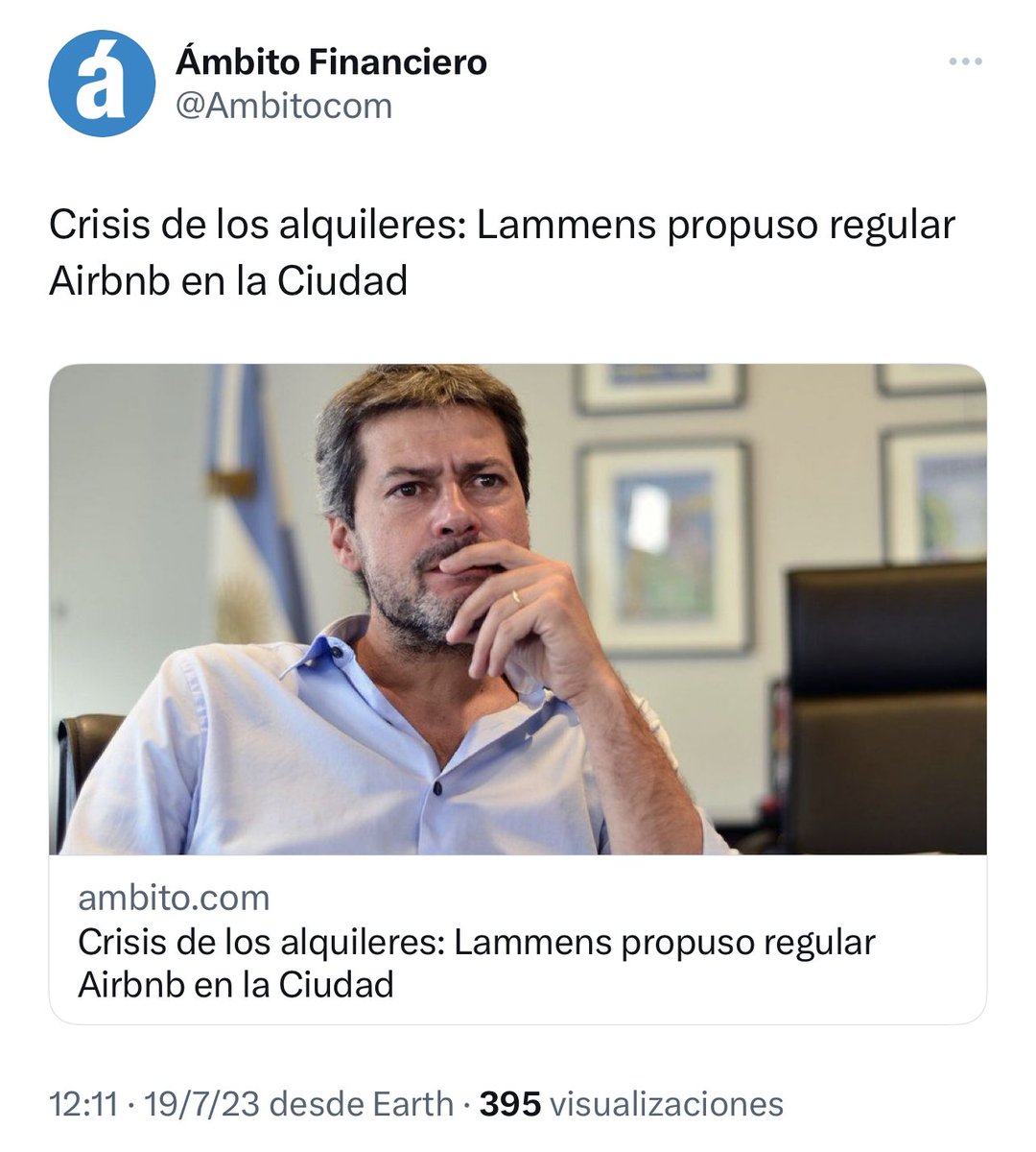 SergioChouza's tweet photo. A favor.

Si no regulás CABA va a terminar siendo una Ciudad para turistas y para unidades vacías sin uso. Los porteños, expulsados.

https://t.co/poBOOUF3c2 https://t.co/0QO8X5GH2M