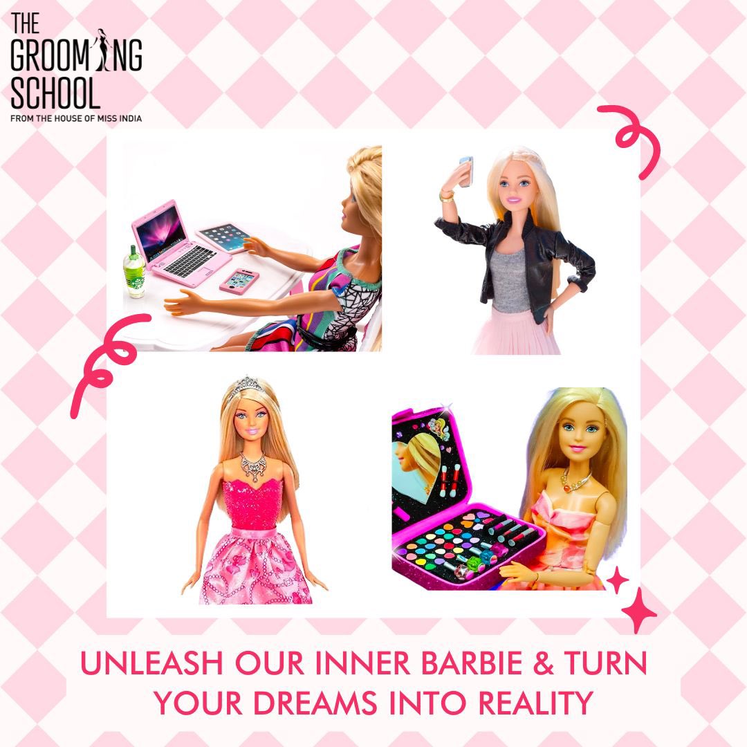 TGSbyMissIndia's tweet photo. Unleash your inner Barbie, shine bright! Join The Grooming School, learn hacks, stand out. Enroll now, empower yourself! ✨

#BarbieMovie #tuesdayvibe https://t.co/P1b4D0iwvK