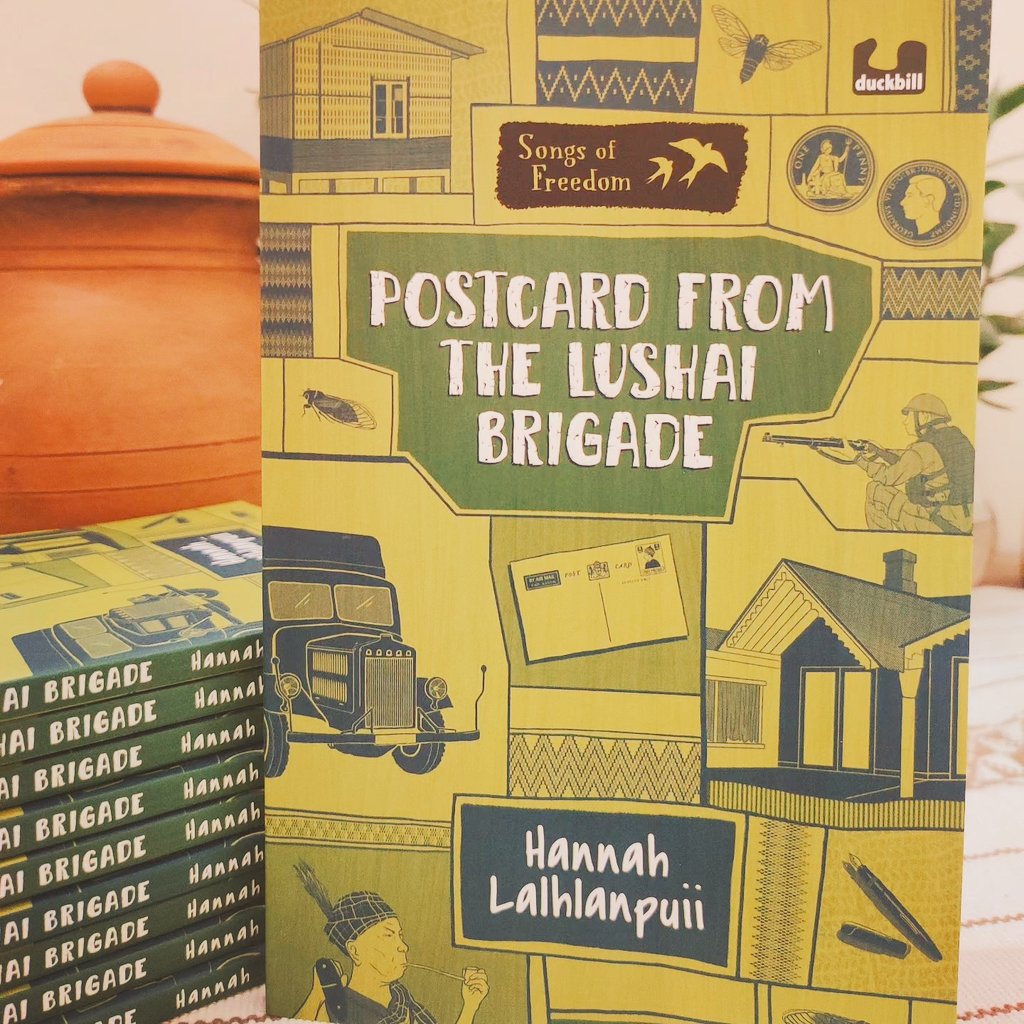 RamhlunYma's tweet photo. Congratulations to Hannah_Lalhlanpuii
For her second book, Postcard from the Lushai Brigade, is finally out! 
The book is available for Rs. 200 on @amazondotin or you can place your order to me to get the signed copies.
🐦📚📘📙
#rsymalibrary 
#ramhlunsouthlibrary 
#Statelibrary https://t.co/n7Je5IIkkN