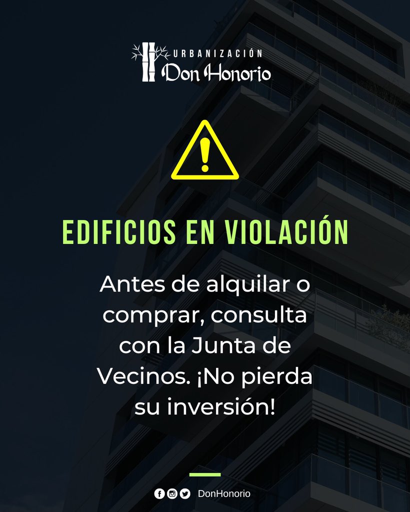 donhonorio1's tweet photo. ⚠️ALERTA⚠️. Hay edificios  que están violando los niveles permitidos para construcción 🚧 y están en proceso legal. ⚠️ Si usted está en proceso de compra en Don Honorio comuníquese con nosotros y le orientaremos ⚠️. @mayobanexsuazo @AlcaldiaDN @PoderosaUnion #lajuntasomostodos https://t.co/ZaO2juvIAH