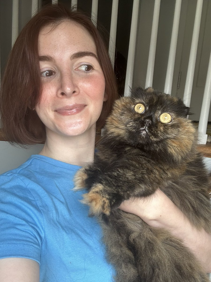 I cut my hair, but the real focus here is Grem — who can see into the cosmic abyss, eyes capturing the light of stars that died billions of years ago. What are the secrets of the universe? Only Grem knows.