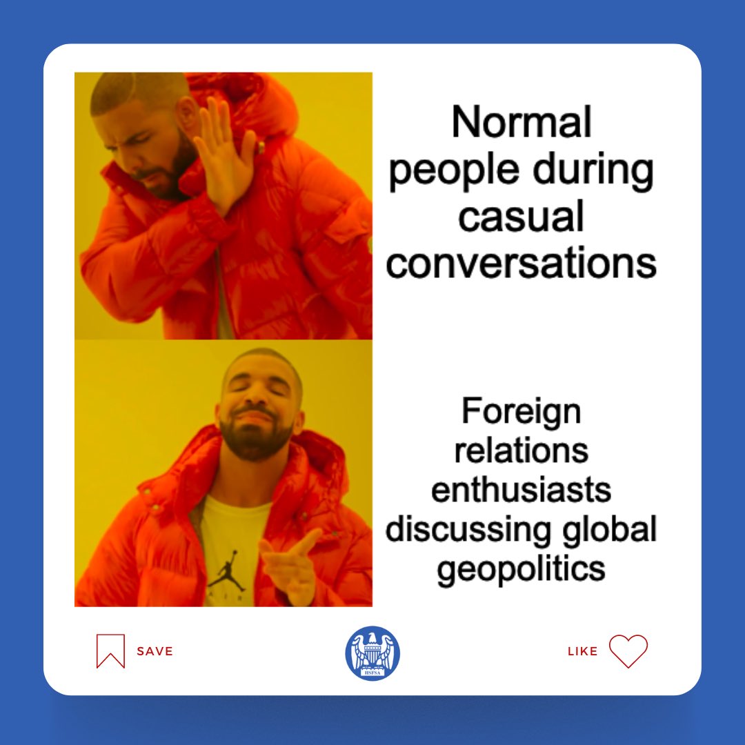 hsfsatoday's tweet photo. The moment a casual conversation takes a sharp turn towards foreign relations, and you can't hide your inner international affairs enthusiast anymore! #GlobalGeopolitics https://t.co/jER2F0fIhW