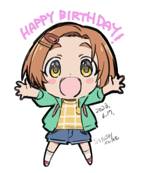 おめでとう  #U149 #龍崎薫お誕生日  (絵は中の人の誕生日に描いた)