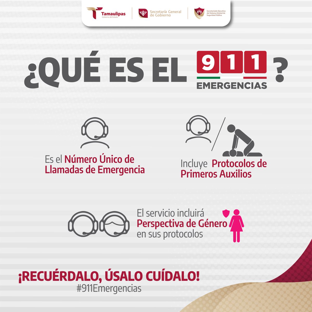 Utiliza la Línea de Emergencias 9-1-1📞 con responsabilidad.

¡Recuérdalo, Úsalo, Cuídalo! #ConfíaEnEl911