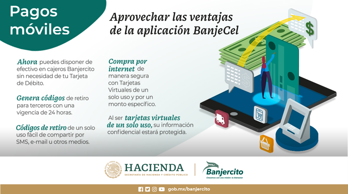 BanjercitoSNC's tweet photo. Genera códigos de retiro para terceros con #Banjecel 📳🏧

@SEDENAmx 
@SEMAR_mx 
@GN_MEXICO_ https://t.co/1rNCpFpg2u