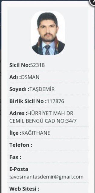 candundaradasi's tweet photo. #BaşakDemirtaş’a saldıran arsız Osman Taşdemir’in kimlik bilgileri…
Tanıyalım, tanıtalım.
@istanbulbarosu1’nu göreve çağıralım.
#BaşakDemirtaşYalnızDeğildir https://t.co/UbfKIUM0gN