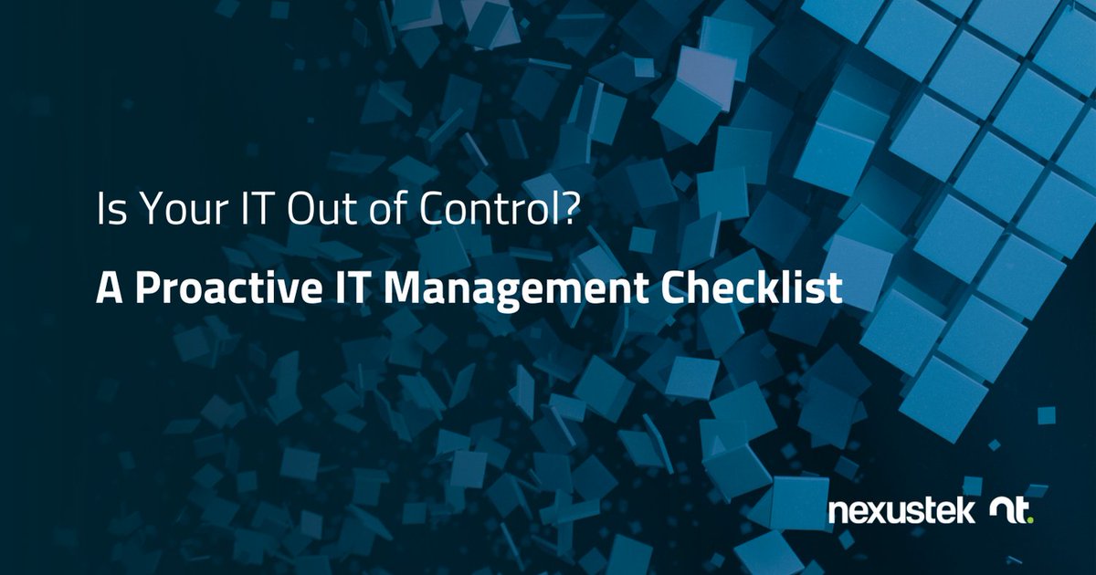 NexusTek's tweet image. Is your IT infrastructure silently suffering from neglect, creating an unseen but formidable source of business risk? Evaluate the thoroughness of your proactive IT management by reviewing our checklist: nexustek.info/3NRBfEi

#proactivemaintenance #managedIT
