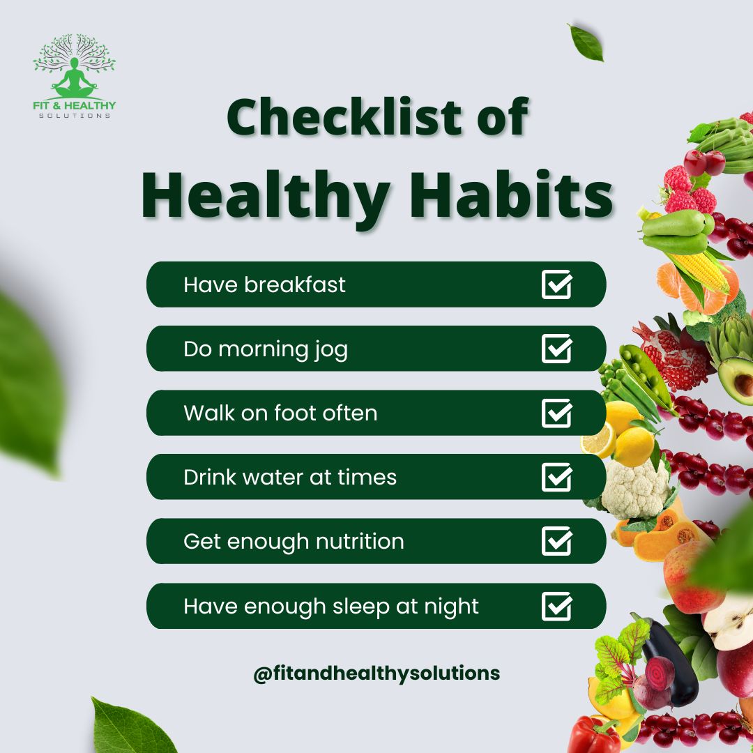 FitHealthySol's tweet photo. 📋🌿 Boost your well-being with these essential Healthy Habits! 💪🥦 Stay hydrated 💧, exercise regularly 🏋️‍♀️, get enough sleep 😴, eat nutritious meals 🥗, and practice mindfulness 🧘‍♂️. Small changes, big impact! 🌟 

#HealthyLiving #WellnessJourney #FitnessJourney https://t.co/wpyQQ6u3qE