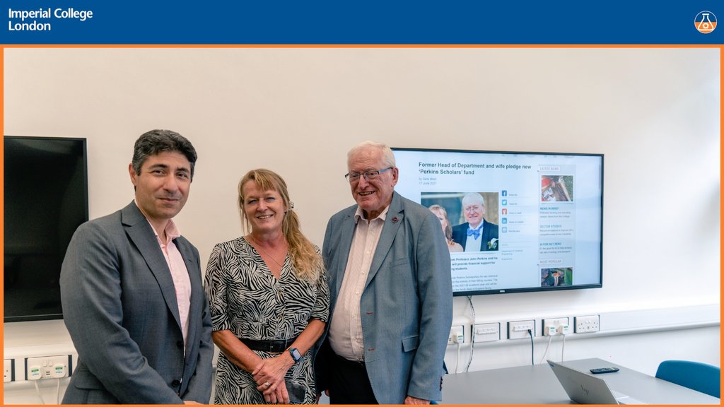 ImperialChemEng's tweet photo. Delighted to host former Head of Dept, @JohnPerkins50 &amp; his wife @jennyperkins50, to the grand opening of a brand new, collaborative #undergraduate study space!

Named 'Perkins Suite', in honour of their ongoing support towards the Department 🙌.
@imperialcollege @ImpEngineering https://t.co/cYXShxgQLJ