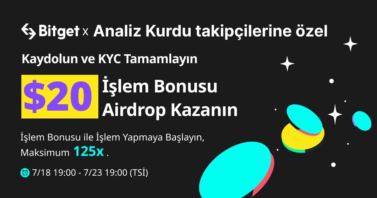 AnalizciKurt's tweet photo. Kayıt ve KYC yaparak 20$ ÖDÜL Kazan 🎁🎀

Benim #Bitget Referanslarıma özel yeni kayıt ve kyc yapanlara 20$ airdrop veriyoruz

Yapmanız gereken linkten kayıt olup KYC yapmak hepsi bu kadar ✅
Etkinlik sonunda cüzdana tanımlanacak 📌

20$ Bonuslu kayıt link https://t.co/sUVwWnLmhg https://t.co/VZFrN69jC8