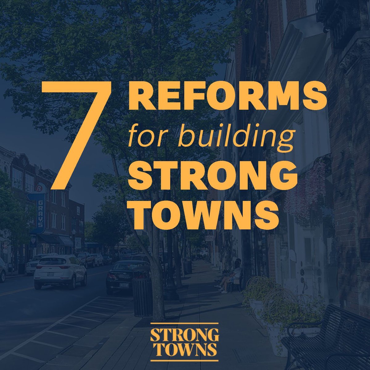 StrongTowns's tweet image. How can we make housing more affordable? Or downtowns more walkable? Neighborhood streets safe and accessible? Cities economically productive and resilient so they can fund services and infrastructure? Here are a few ideas to share with fellow residents and public officials! 1/2
