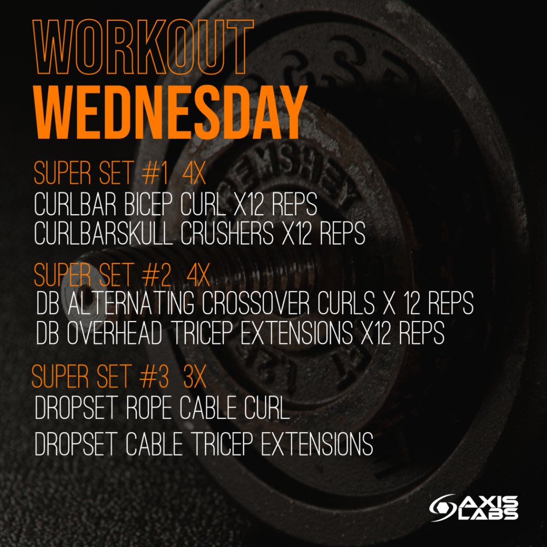 axislabs's tweet image. 💥💥 Workout Wednesdays💥💥
Step into the zone!

#ExerciseTime #TrainHard #FitFam #Fitness #FitForLife #FitLifestyle #FitJourney #FitnessForLife #FitInspiration #WorkoutTime #HomeWorkout #WorkoutWednesday #Superset #BodyBuilding