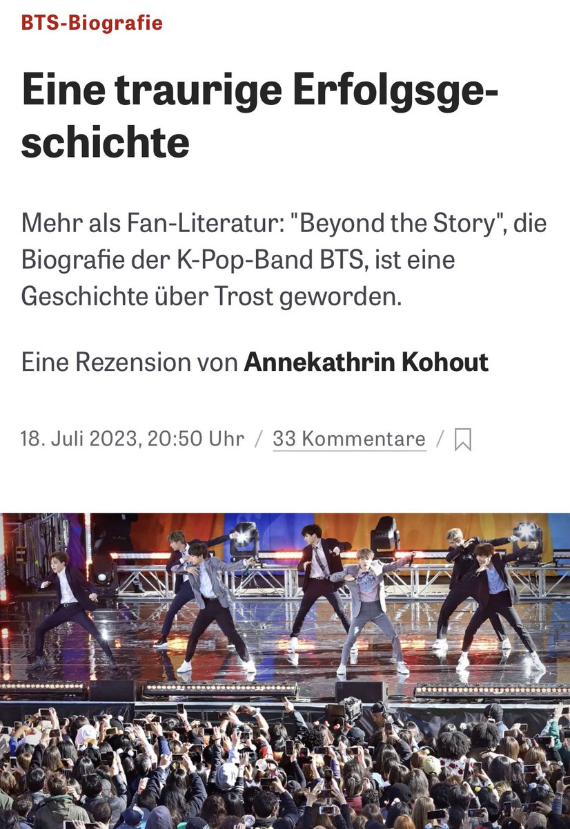 BTS_UPDATES_GER's tweet photo. [Artikel 🇩🇪] 

„Ohne ARMY kein BTS und umgekehrt – sie sind gegenseitig Sinn- und Trostspender füreinander.“

Vielen Dank für diesen wirklich guten Artikel @zeitonline @DIEZEIT @kohout_a 🥰

🔗 https://t.co/IwXTGZ6Gu7 https://t.co/0ehptwII54