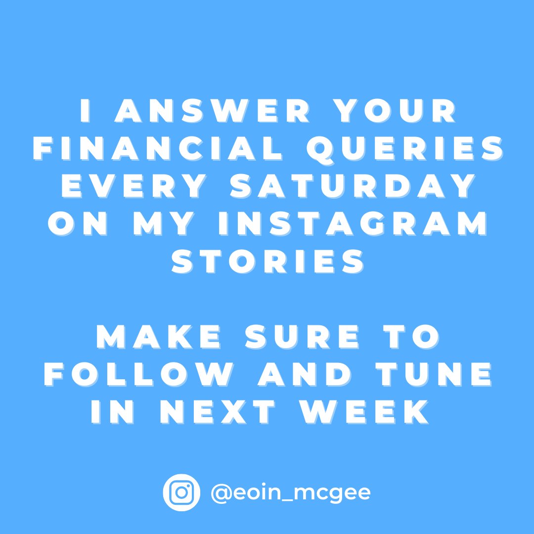 EoinMcGee's tweet photo. Best of Saturday's Q&A
For anyone unaware, I do a Q&A every Saturday on Instagram.
Make sure to follow and tune in this weekend!
#financialadvice #financialplanning #savingadvice https://t.co/XlA63347nr