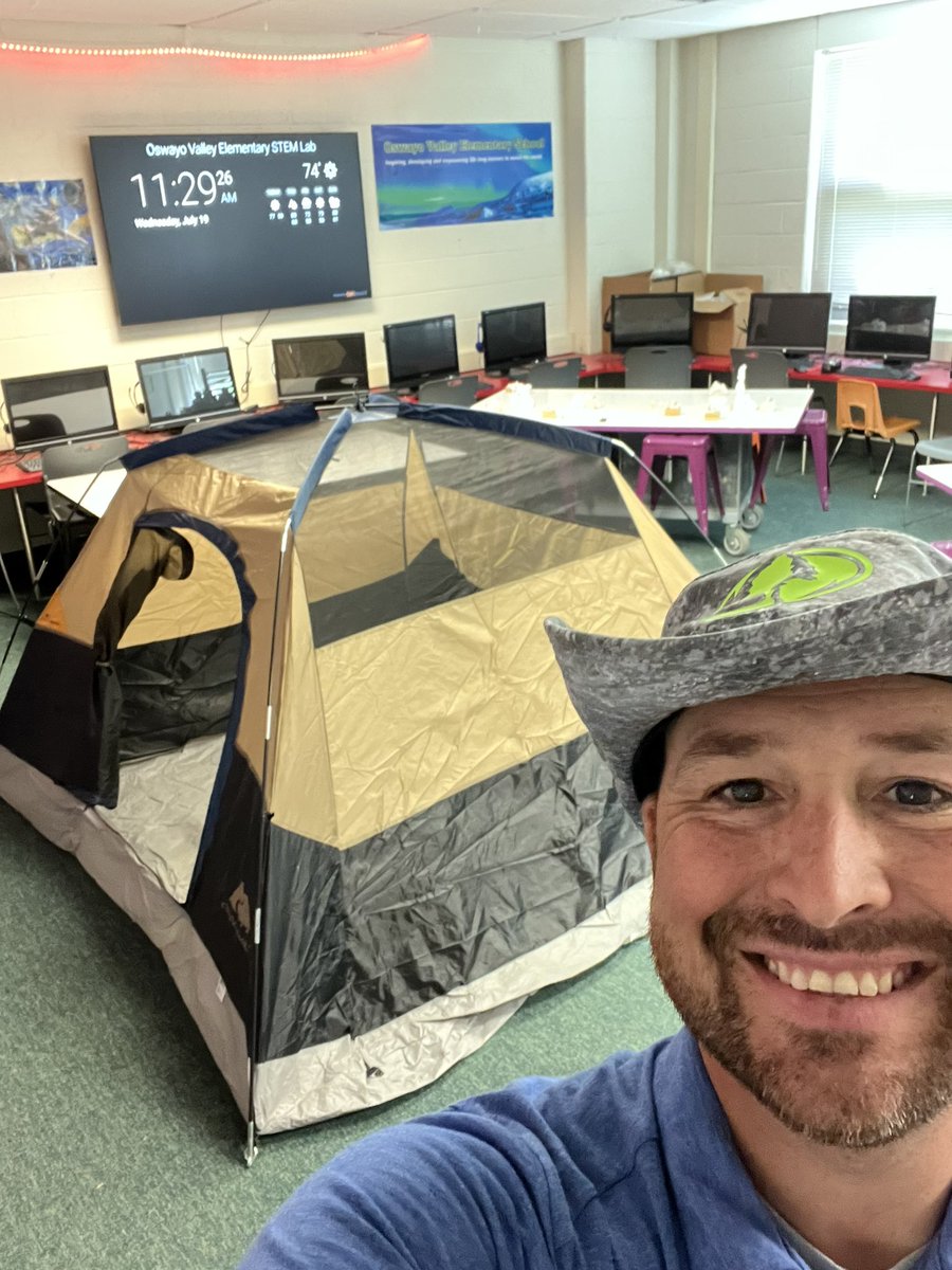 JResigG's tweet photo. Day 2 of OV Elem. STEM Camp! Thanks @SAMLabs I am loving these summer lessons! Today we are building our own tents! https://t.co/KGKYjkJNsu
