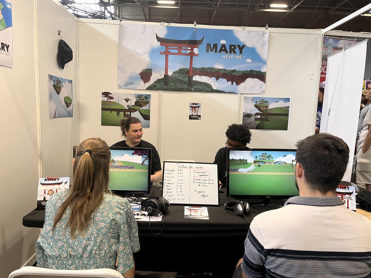 BFaureGames's tweet photo. Seconde Convention réussie, merci aux équipes de la  @japanexpo pour l'accueil ! Ainsi qu'à tous ceux qui sont passé sur le stand et nous ont partagé leurs hâtes de pouvoir jouer à MaryHelpMe . Nous vous remercions en vous disant à TRÉS bientôt 😉 !
#BfaureGames #IndieGameDev https://t.co/2LYYqGvoT7