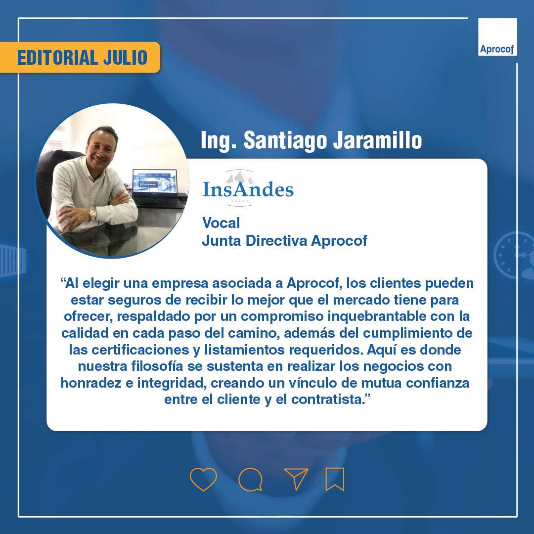 aprocof's tweet photo. 👀Encuentra en la #decimoquinta edición de la Revista #Conéctate nuestra editorial a cargo del Ingeniero Santiago Jaramillo
.
📌 Léela, disfrútala y compártela.
.
Disponible YA el link 👉🏼 https://t.co/f3FXIjuYfx
.
.
#Aprocof #magazine #colombia #ingeniería #editorial #calidad https://t.co/XmxfsNJoMn
