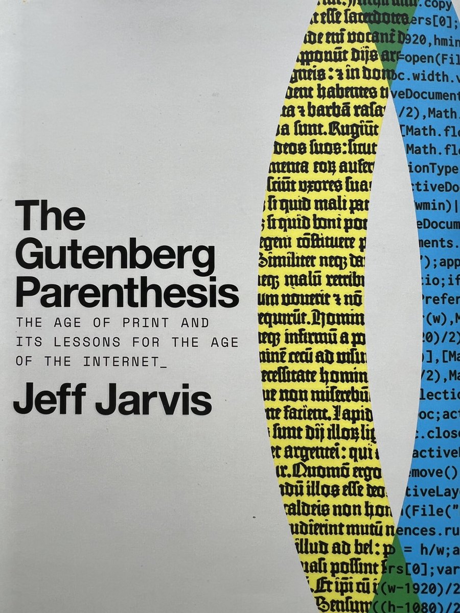 Just got my copy of the new book by ⁦<a href="/jeffjarvis/">Jeff (Gutenberg Parenthesis) Jarvis</a>⁩. He’s someone always wrestling with the issues of the day. Looking forward to seeing him in San Francisco at the Commonwealth Club at 6 pm on Tuesday July 25.